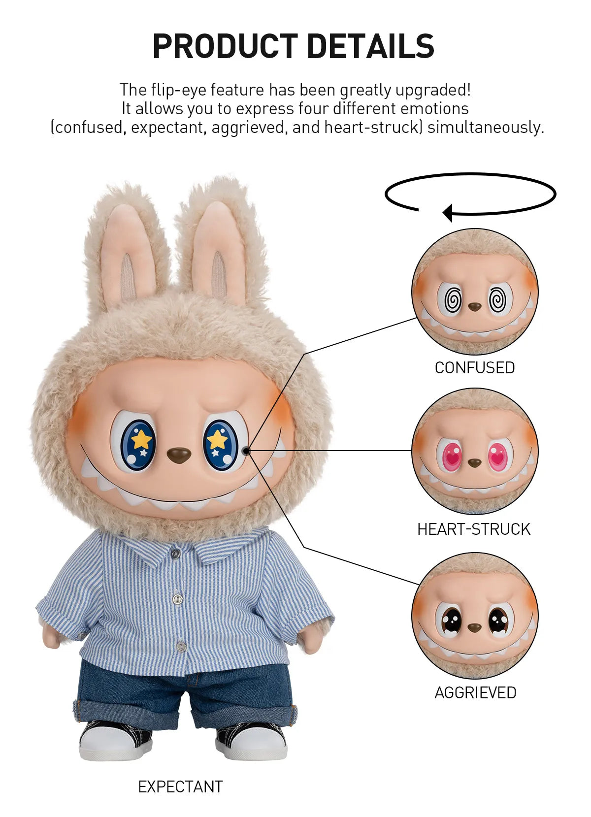 POPMART LABUBU THE MONSTERS 'FLIP WITH ME' VINYL PLUSH DOLL (40 CM)