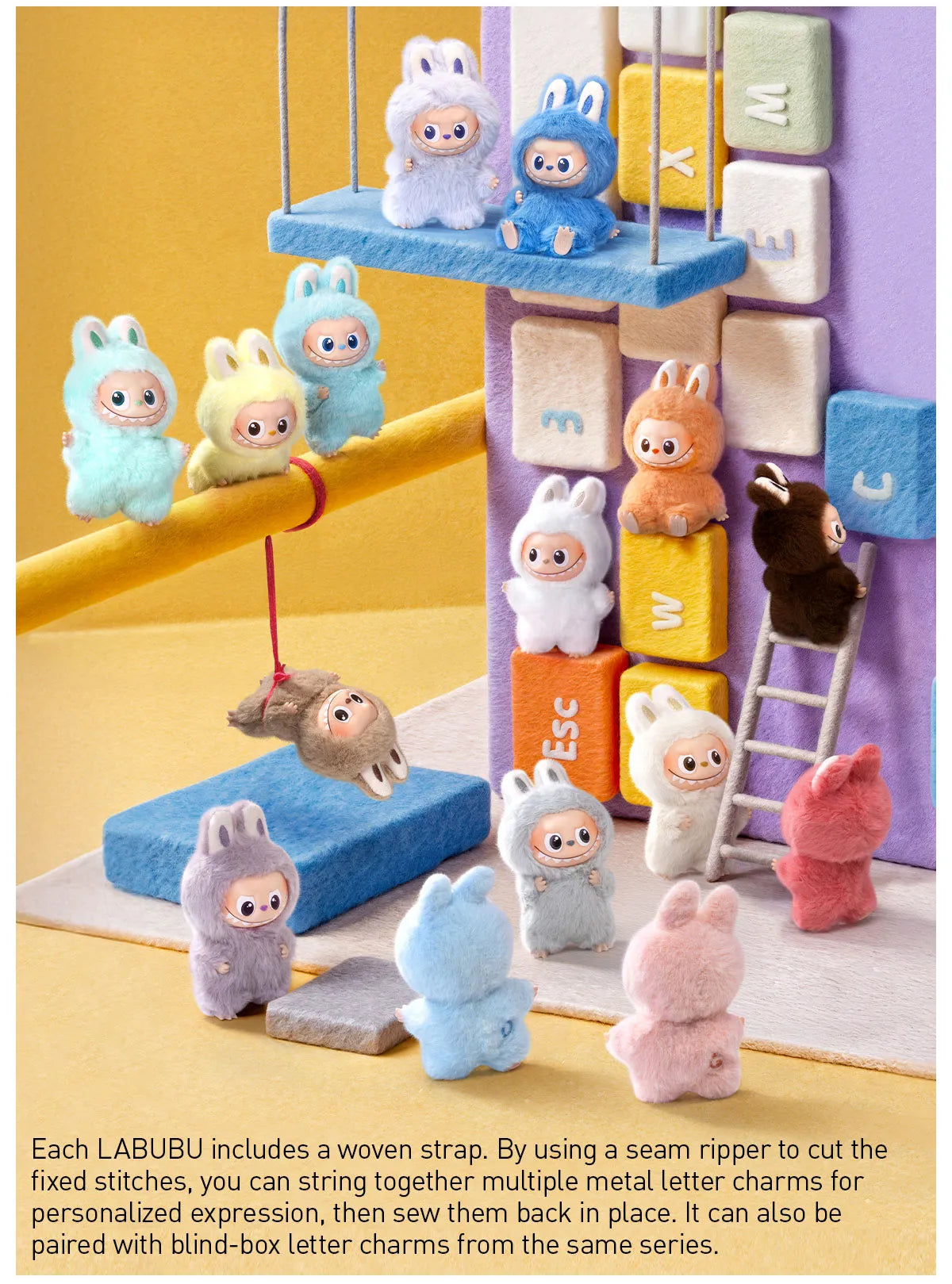 POPMART LABUBU THE MONSTERS 'PIN FOR LOVE' SERIES VINYL PLUSH PEDANT (A-M)