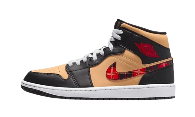 NIKE AIR JORDAN 1 MID SE 'TARTAN SWOOSH' 39
