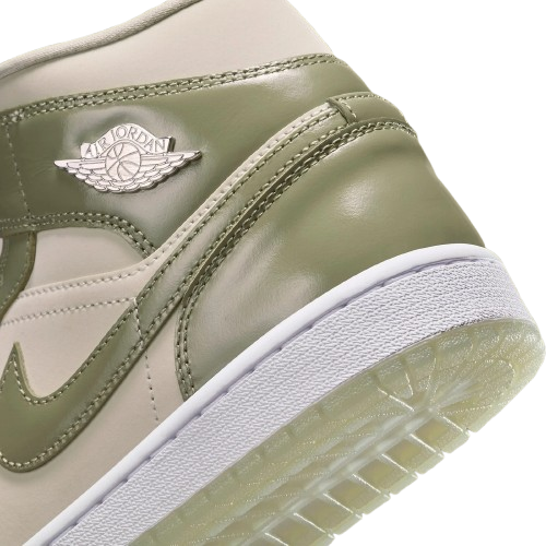 NIKE JORDAN 1 MID 'OIL GREEN SEA GLASS OLIVE' 38 & 38.5