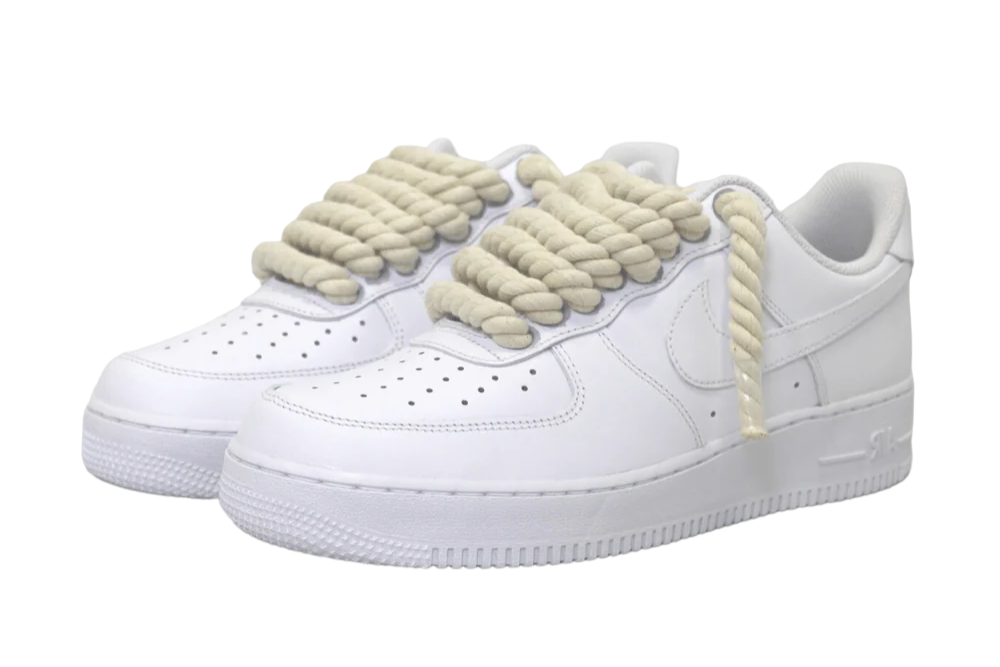 NIKE AIR FORCE 1 LOW 'TRIPLE WHITE ROPE LACES'