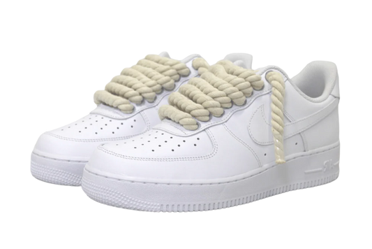 NIKE AIR FORCE 1 LOW 'TRIPLE WHITE ROPE LACES'