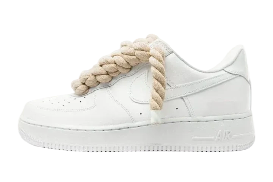 NIKE AIR FORCE 1 LOW 'TRIPLE WHITE ROPE LACES'