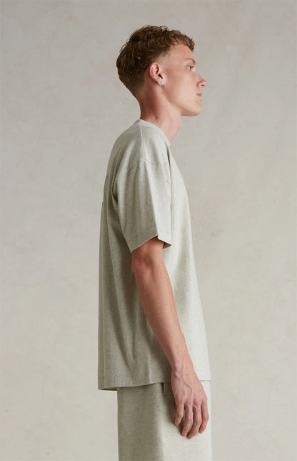 FEAR OF GOD ESSENTIALS T-SHIRT 'HEATHER STONE' FW25