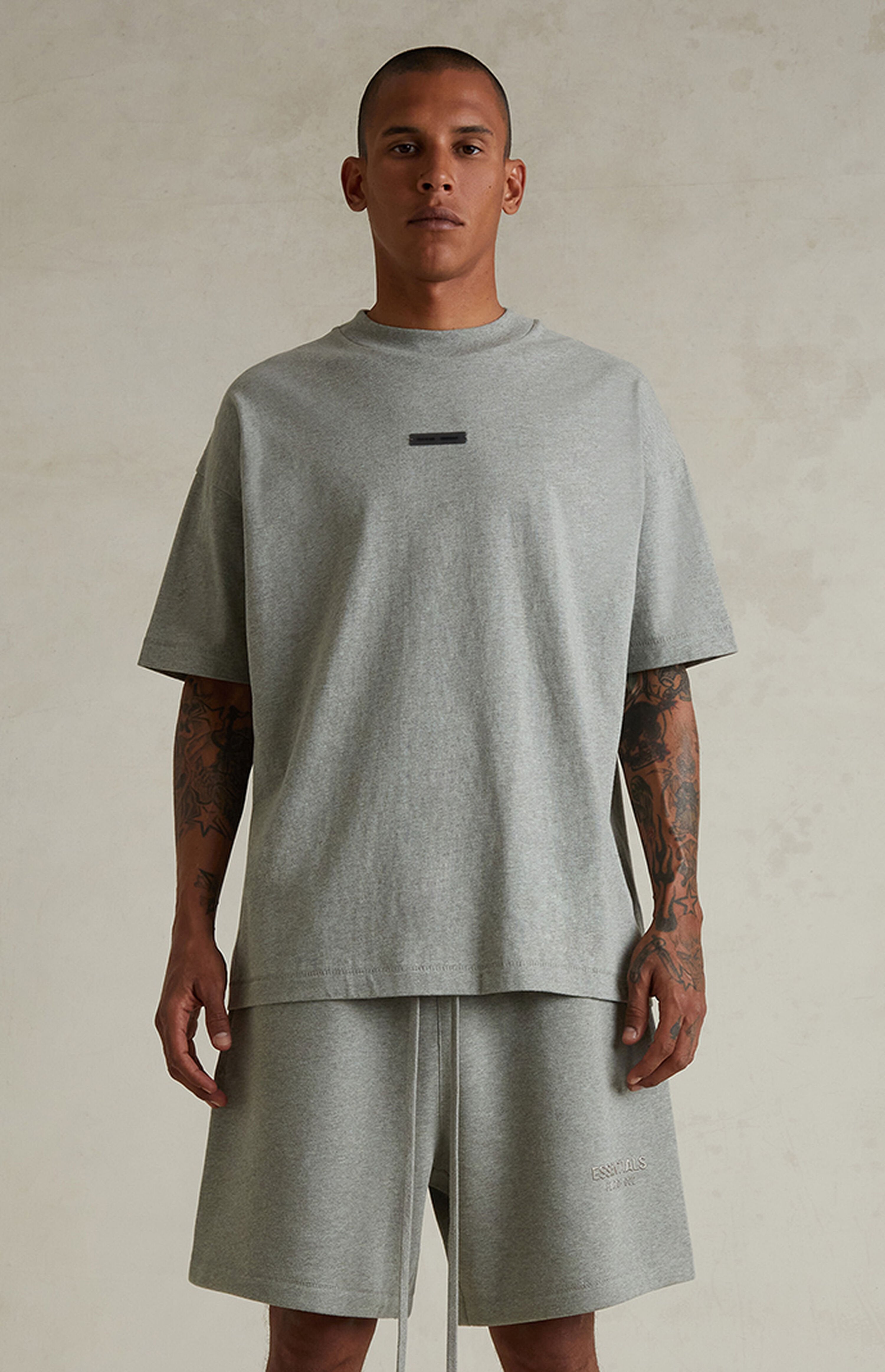 FEAR OF GOD ESSENTIALS CLASSIC T-SHIRT 'CONCRETE HEATHER' FW25