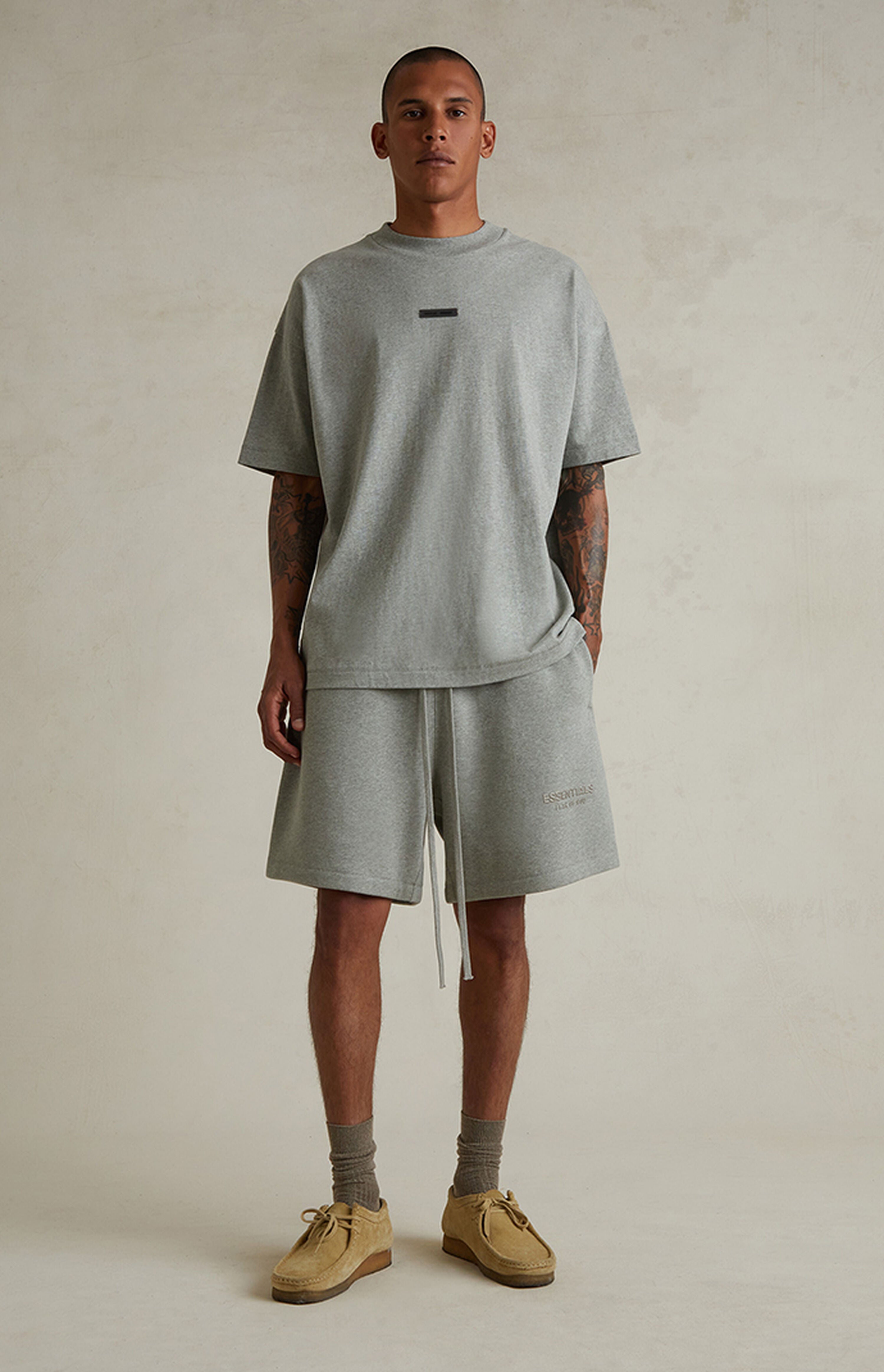 FEAR OF GOD ESSENTIALS CLASSIC T-SHIRT 'CONCRETE HEATHER' FW25