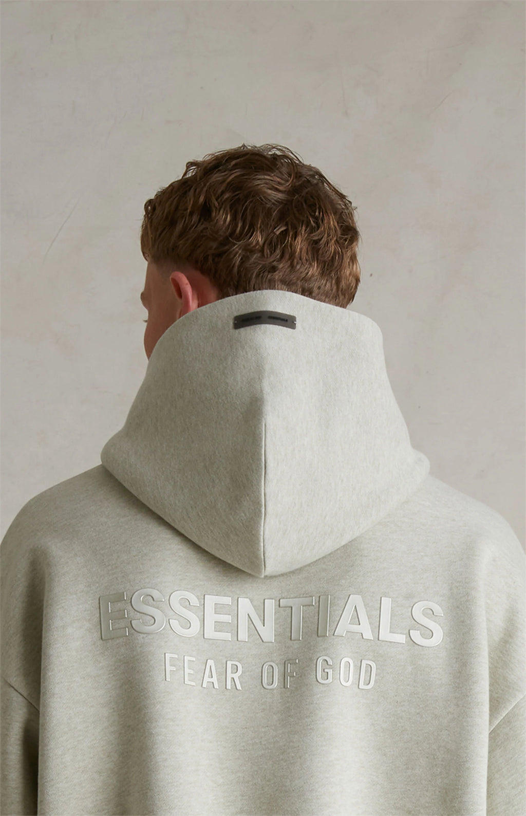 FEAR OF GOD ESSENTIALS HOODIE 'HEATHER STONE' FW25