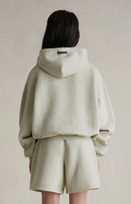 FEAR OF GOD ESSENTIALS CLASSIC FLEECE SHORT 'HEATHER STONE' FW25