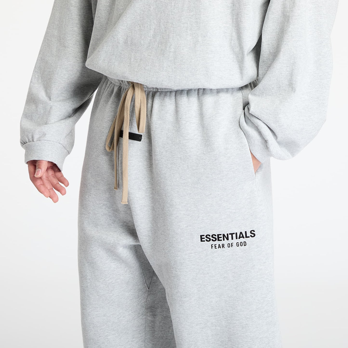 FEAR OF GOD ESSENTIALS FLEECE SET II 'LIGHT HEATHER GREY' (2024)