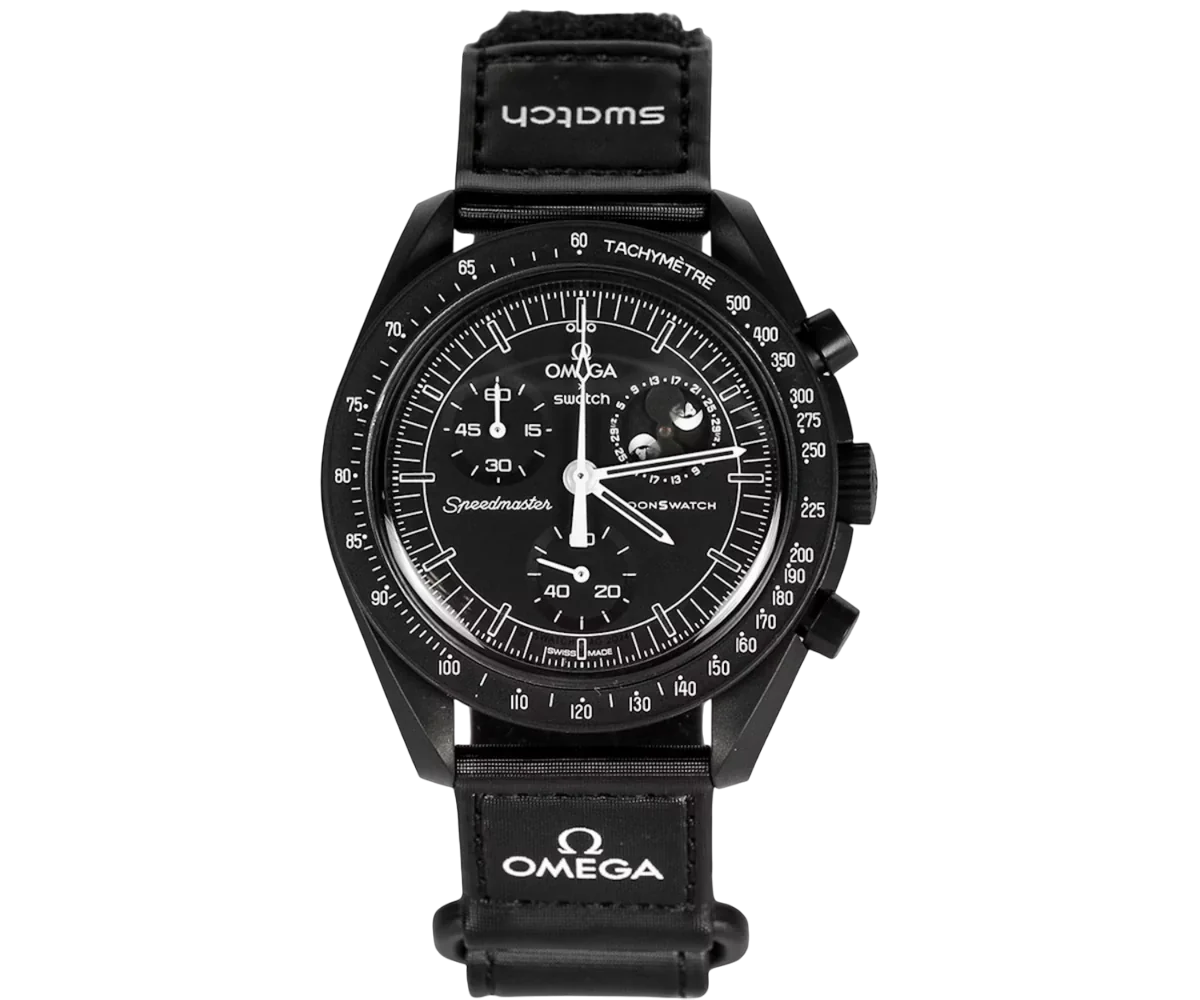 SWATCH X OMEGA BIOCERAMIC MOONSWATCH MISSION TO MOONPHASE 'SNOOPY BLACK'