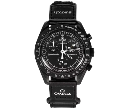 SWATCH X OMEGA BIOCERAMIC MOONSWATCH MISSION TO MOONPHASE 'SNOOPY BLACK'