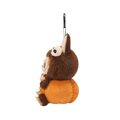 POPMART LABUBU 'HAPPY HALLOWEEN PARTY SERIES-SITTING PUMPKIN ' VINYL PLUSH PEDANT