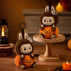 POPMART LABUBU 'HAPPY HALLOWEEN PARTY SERIES-SITTING PUMPKIN ' VINYL PLUSH PEDANT