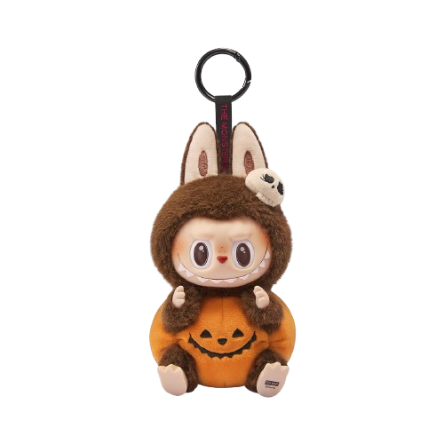 POPMART LABUBU 'HAPPY HALLOWEEN PARTY SERIES-SITTING PUMPKIN ' VINYL PLUSH PEDANT