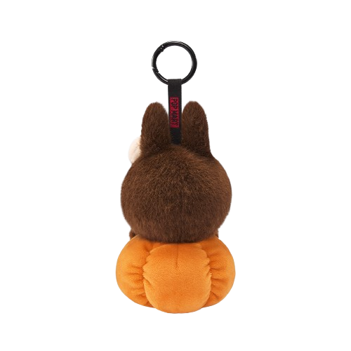 POPMART LABUBU 'HAPPY HALLOWEEN PARTY SERIES-SITTING PUMPKIN ' VINYL PLUSH PEDANT