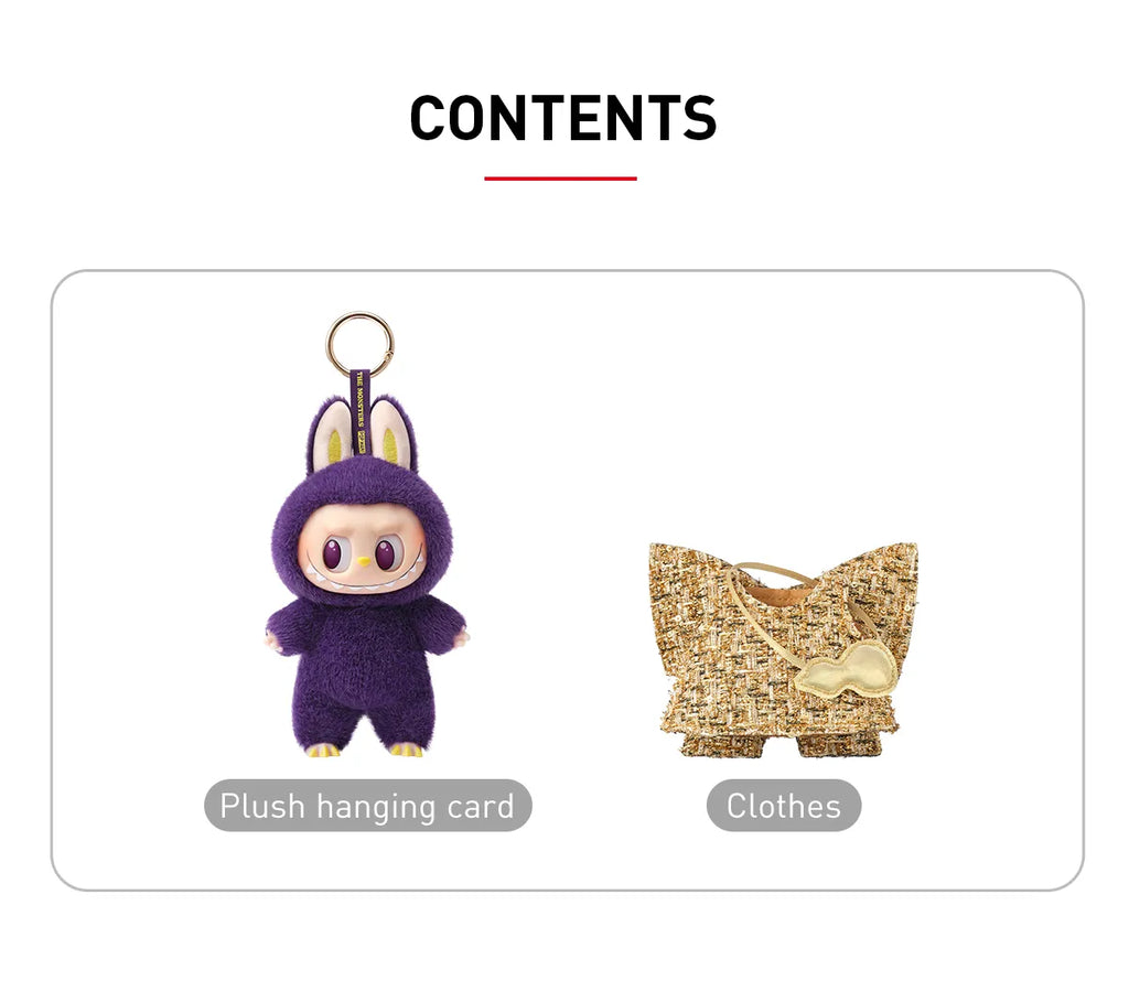 POP MART LABUBU X PRONOUNCE WINGS OF FORTUNE VINYL PLUSH PEDANT HANGING CARD