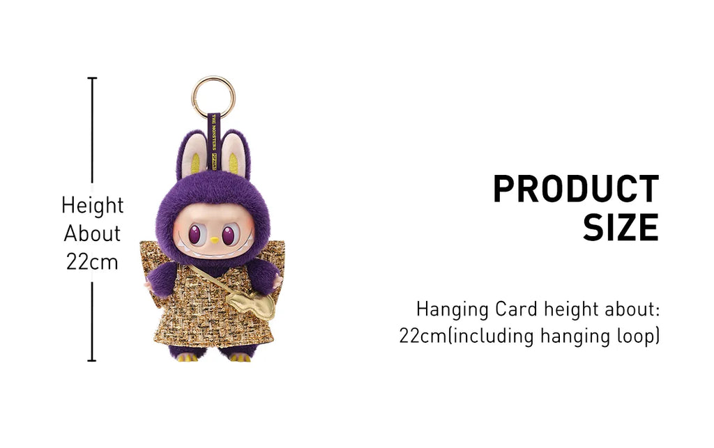 POP MART LABUBU X PRONOUNCE WINGS OF FORTUNE VINYL PLUSH PEDANT HANGING CARD