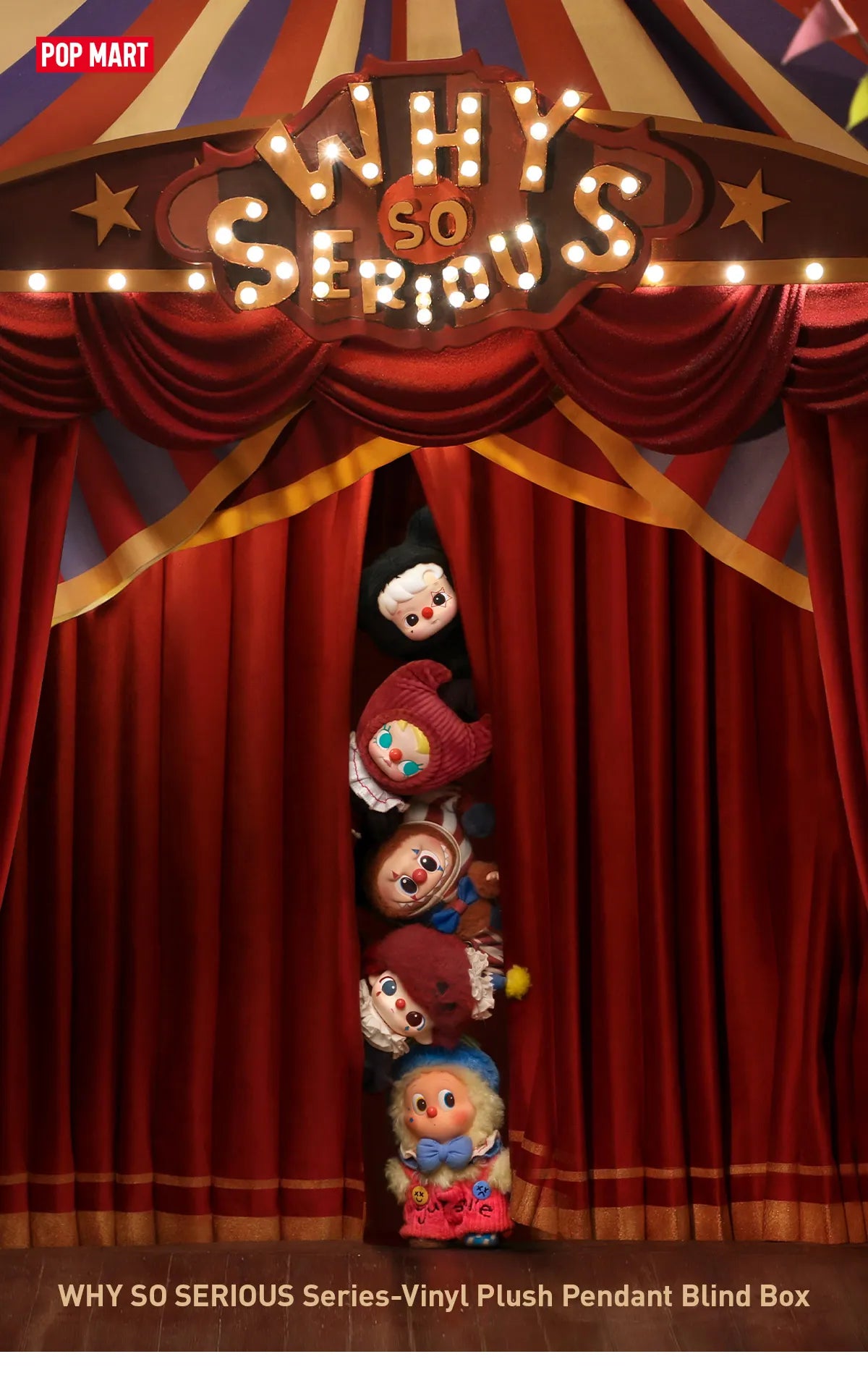 POP MART LABUBU THE MONSTERS 'WHY SO SERIOUS' SERIES-VINYL PLUSH PEDANT BLIND BOX