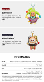 POP MART LABUBU THE MONSTERS 'WHY SO SERIOUS' SERIES-VINYL PLUSH PEDANT BLIND BOX