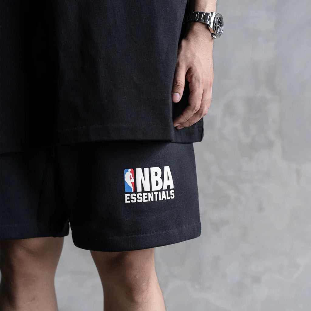 FEAR OF GOD ESSENTIALS X NBA SHORT 'BLACK'