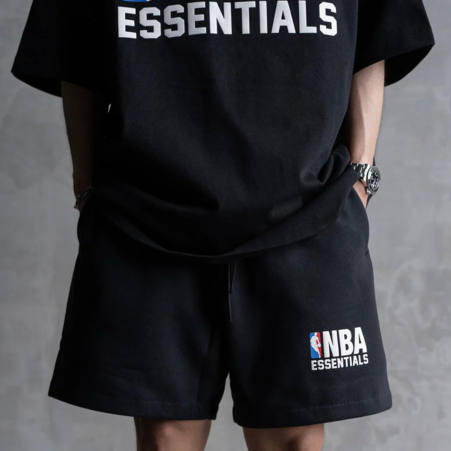 FEAR OF GOD ESSENTIALS X NBA SHORT 'BLACK'