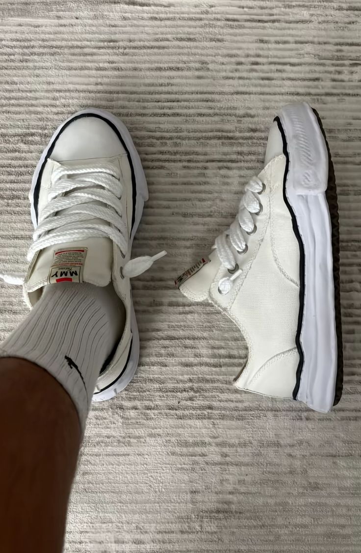 MAISON MIHARA YASUHIRO PETERSON OG SOLE CANVAS LOW "WHITE"