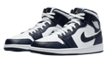 AIR JORDAN 1 MID 'WHITE METALLIC GOLD OBSIDIAN'