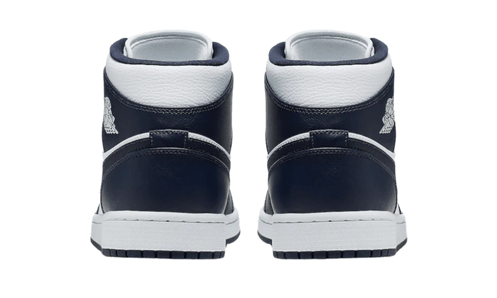 AIR JORDAN 1 MID 'WHITE METALLIC GOLD OBSIDIAN'