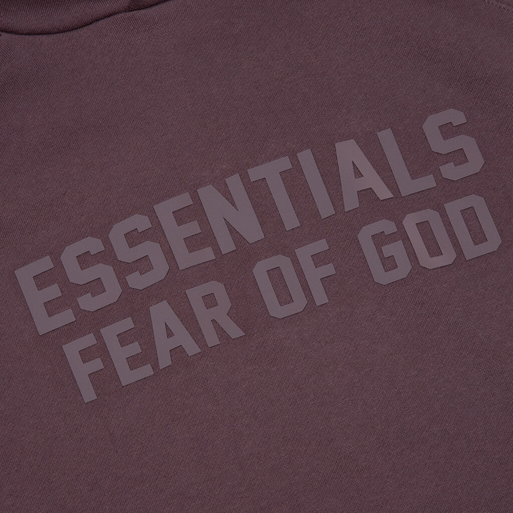 FEAR OF GOD ESSENTIALS HOODIE 'PLUM' SS23