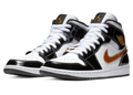 AIR JORDAN 1 MID 'PATENT BLACK WHITE GOLD'