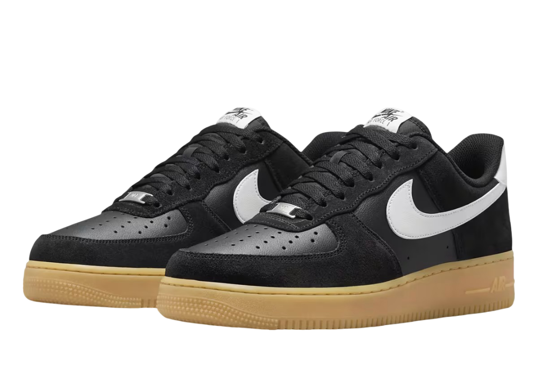 NIKE AIR FORCE 1 LOW 07 LV8 'BLACK SUEDE GUM' 46