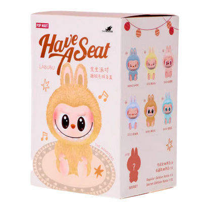 POP MART LABUBU THE MONSTERS 'HAVE A SEAT VINYL PLUSH' BLIND BOX