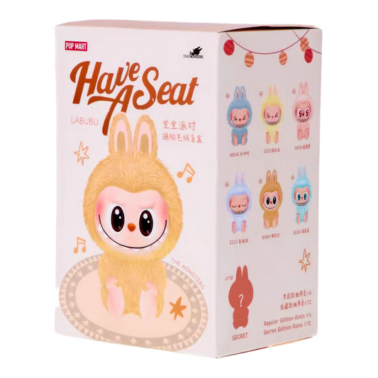 POP MART LABUBU THE MONSTERS 'HAVE A SEAT VINYL PLUSH' BLIND BOX