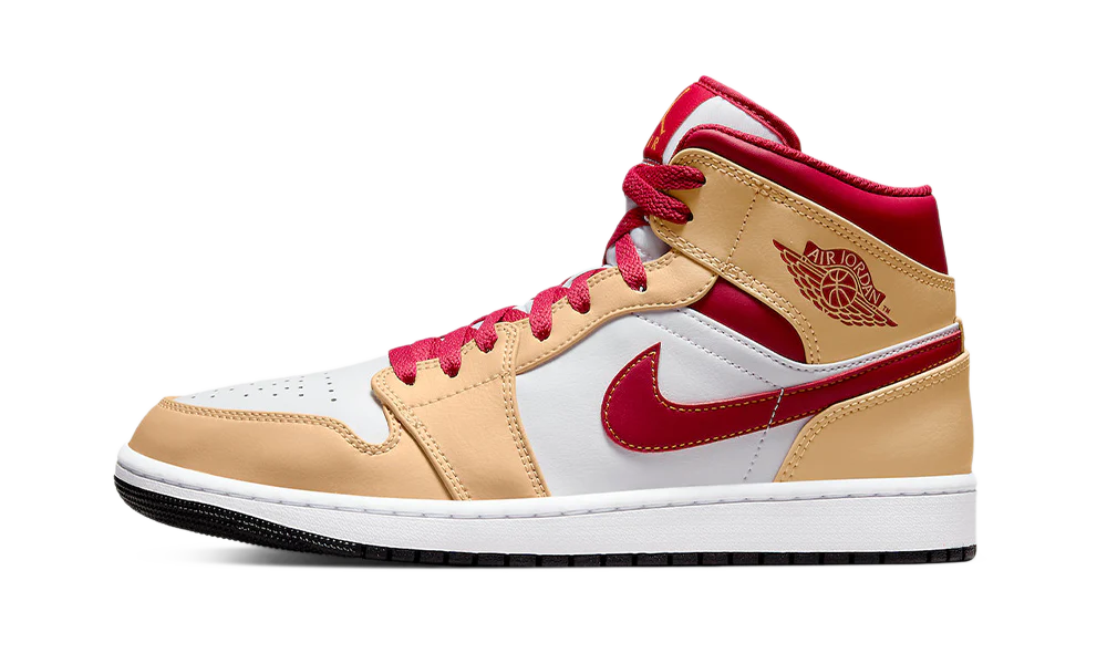 AIR JORDAN 1 MID BEIGE RED 'CURRY'