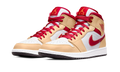 AIR JORDAN 1 MID BEIGE RED 'CURRY'