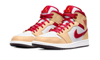 AIR JORDAN 1 MID BEIGE RED 'CURRY'