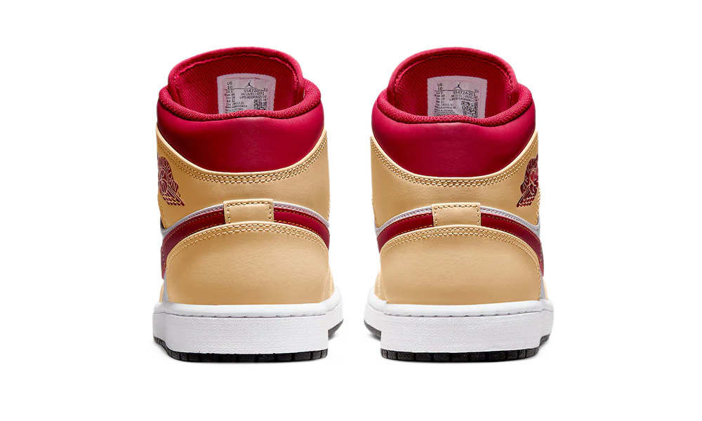 AIR JORDAN 1 MID BEIGE RED 'CURRY'