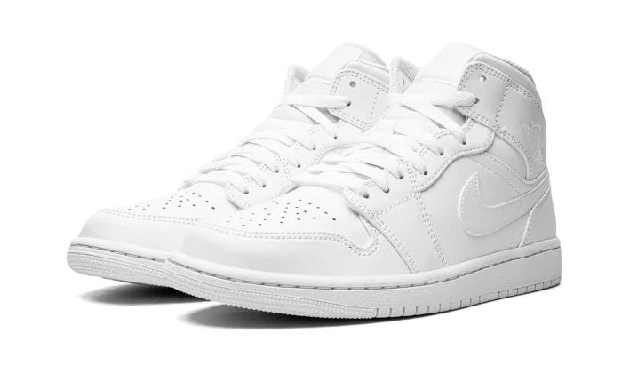 NIKE AIR JORDAN 1 MID 'TRIPLE WHITE' 47
