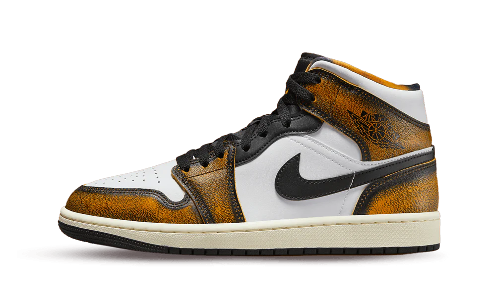 AIR JORDAN 1 MID SE 'ORANGE WEAR-AWAY'