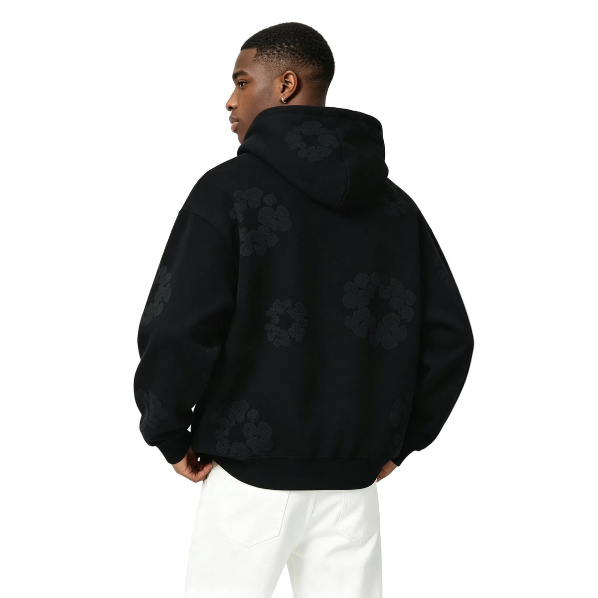DENIM TEARS THE MONO WREATH HOODIE 'BLACK'