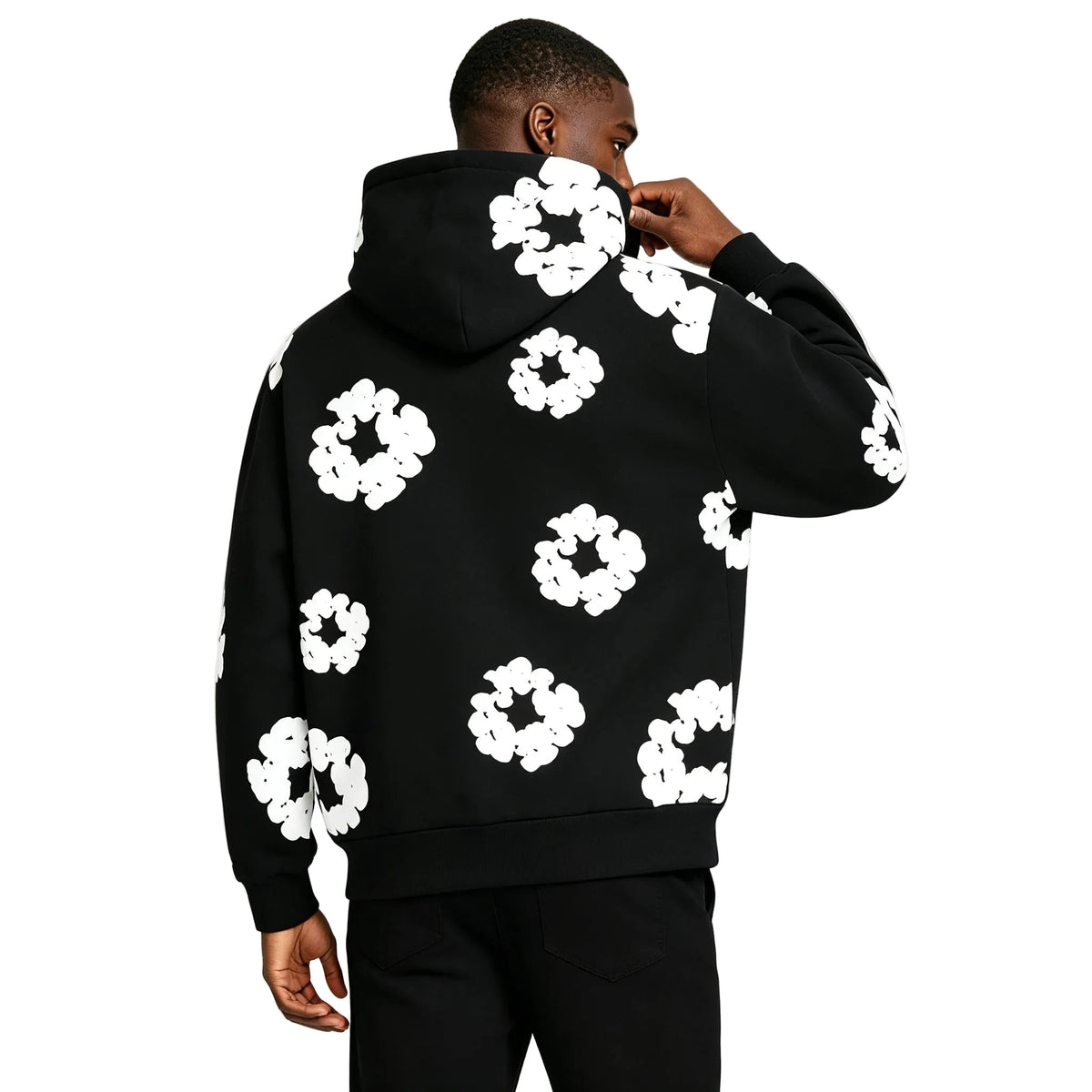DENIM TEARS THE COTTON WREATH HOODIE 'BLACK'