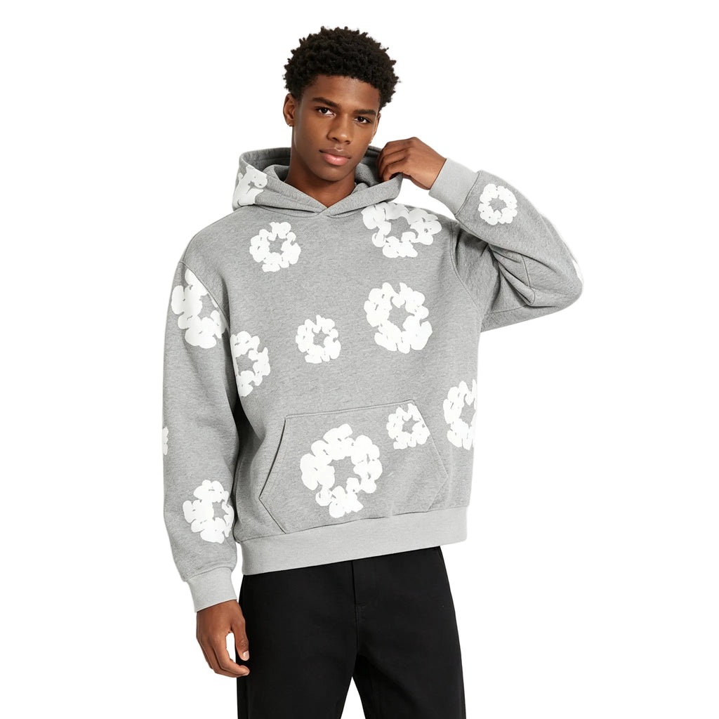 DENIM TEARS THE COTTON WREATH HOODIE 'GREY'
