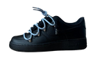 NIKE AIR FORCE 1 LOW 'BLACK / LACED UP BLUE ROPE LACES'