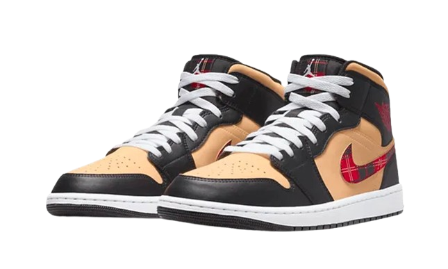 NIKE AIR JORDAN 1 MID SE 'TARTAN SWOOSH' 39