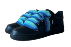 NIKE AIR FORCE 1 LOW 'BLACK / LANVIN BLUE BLACK ROPE LACES'