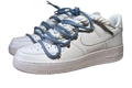 NIKE AIR FORCE 1 LOW 'WHITE / LACED UP BLUE ROPE LACES'