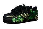 NIKE AIR FORCE 1 LOW 'BLACK / GREEN ROSE DIAMOND ROPE LACES'