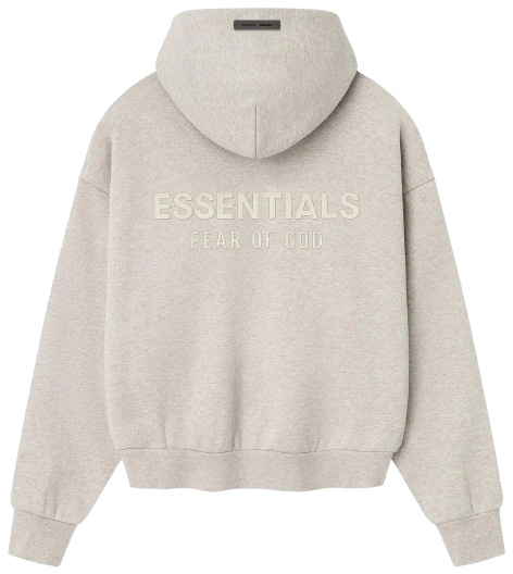 FEAR OF GOD ESSENTIALS HOODIE 'HEATHER STONE' FW25