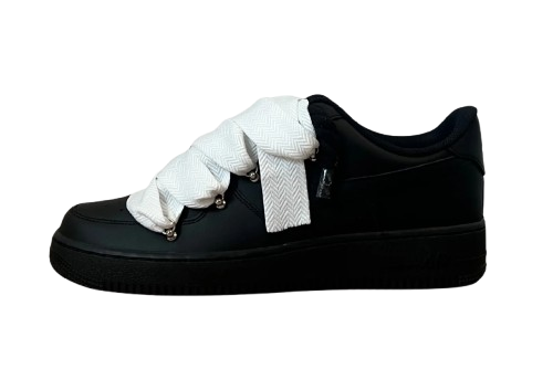 NIKE AIR FORCE 1 LOW 'BLACK / LANVIN WHITE ROPE LACES'