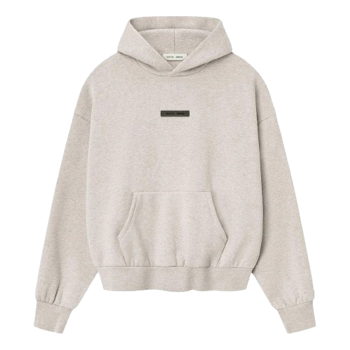 FEAR OF GOD ESSENTIALS HOODIE 'HEATHER STONE' FW25